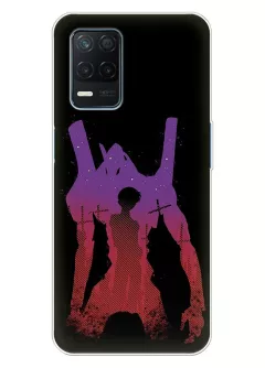 Realme V13 5G чехол из силикона - Евангелион Берсерк фон