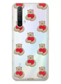 Чехол для Realme X3 SuperZoom с принтом - Влюбленные медведи