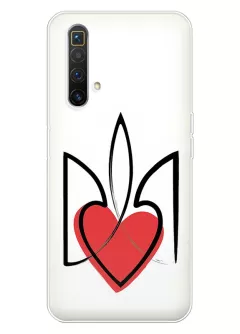 Чехол на Realme X3 SuperZoom с сердцем и гербом Украины