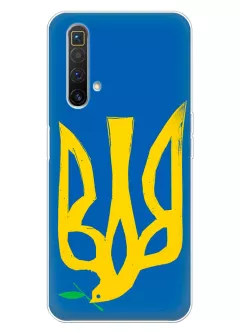 Чехол на Realme X3 SuperZoom с сильным и добрым гербом Украины в виде ласточки