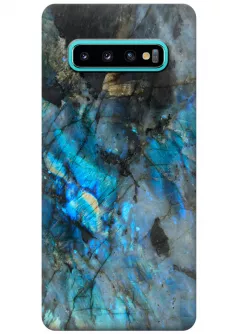 Чехол для Galaxy S10+ - Синий мрамор