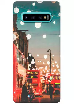 Чехол для Galaxy S10+ - Вечерний Лондон