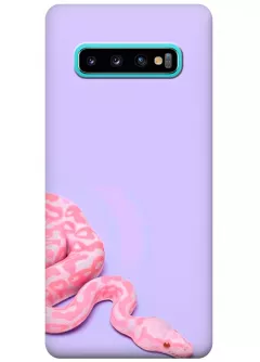 Чехол для Galaxy S10 - Розовая змея