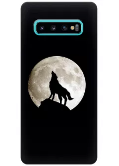 Чехол для Galaxy S10+ - Воющий волк