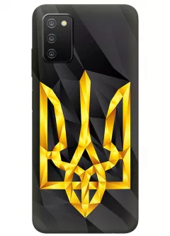 Чехол на Galaxy A02s с геометрическим гербом Украины