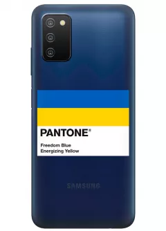 Чехол для Samsung A02s с пантоном Украины - Pantone Ukraine