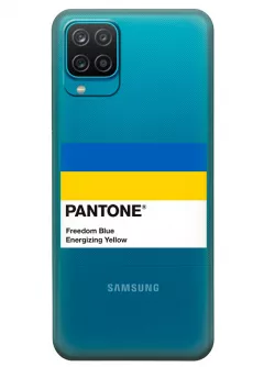 Чехол для Samsung A12 с пантоном Украины - Pantone Ukraine