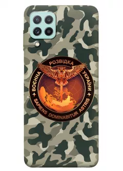 Камуфляжный чехол для Samsung A22 с лого "Военная разведка Украины"