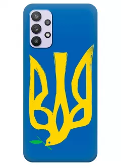 Чехол на Galaxy A32 5G с сильным и добрым гербом Украины в виде ласточки
