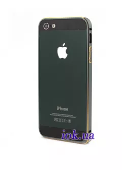 Ультра-тонкий бампер для iPhone 5/5S, графитовый и золотой