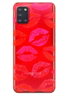 Прозрачный чехол для Galaxy A31 - Поцелуи