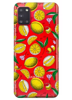 Прозрачный чехол для Galaxy A31 - Лимоны