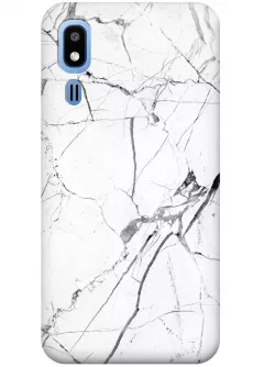 Чехол для Galaxy A2 Core - White marble