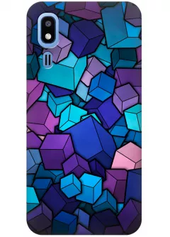 Чехол для Galaxy A2 Core - Синие кубы