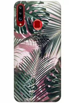 Чехол для Galaxy A20s - Пальмовые листья