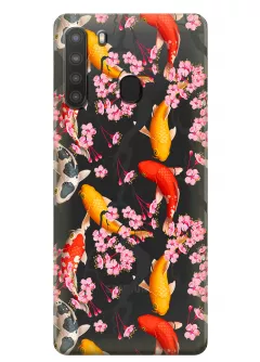 Чехол для Galaxy A21 - Японские рыбки