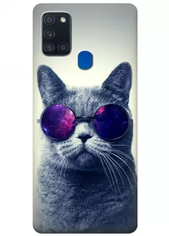 Чехол для Galaxy A21s - Кот в очках