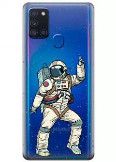 Чехол для Galaxy A21s - Веселый космонавт