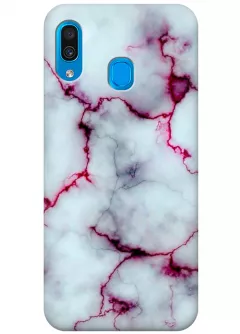 Чехол для Galaxy A30 - Розовый мрамор