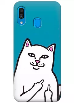 Чехол для Galaxy A30 - Кот с факами