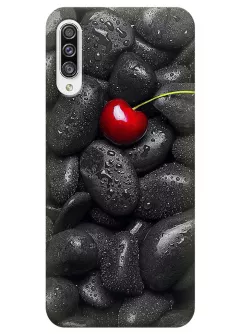 Чехол для Galaxy A30s - Вишня на камнях