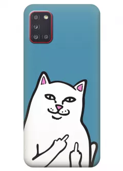 Чехол для Galaxy A31 - Кот с факами