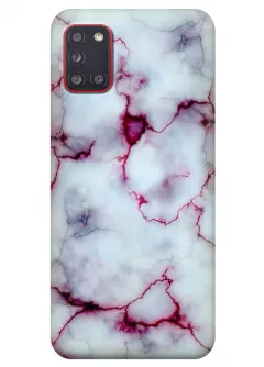 Чехол для Galaxy A31 - Розовый мрамор