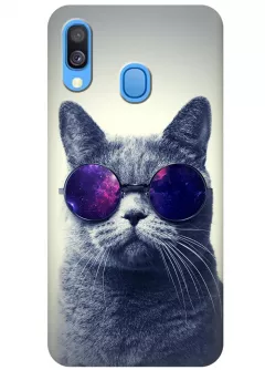 Чехол для Galaxy A40 - Кот в очках