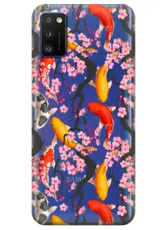 Прозрачный чехол для Galaxy A41 - Японские рыбки