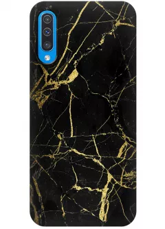 Чехол для Galaxy A50 - Золотой мрамор
