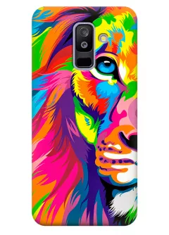 Чехол для Galaxy A6+ (2018) - Красочный лев