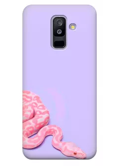 Чехол для Galaxy A6+ (2018) - Розовая змея