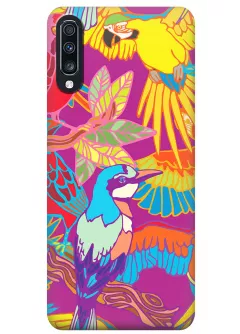 Чехол для Galaxy A70 - Попугаи