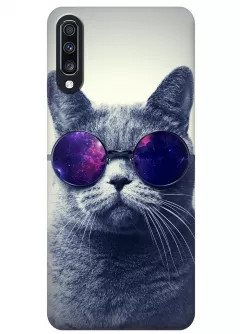 Чехол для Galaxy A70s - Кот в очках