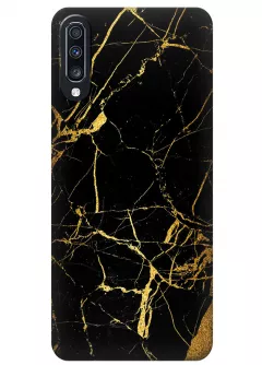 Чехол для Galaxy A70s - Золотой мрамор