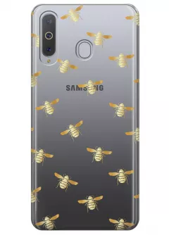 Чехол для Galaxy A8s - Шмели