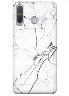 Чехол для Galaxy A8s - White marble