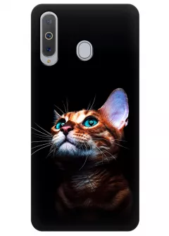 Чехол для Galaxy A8s - Зеленоглазый котик