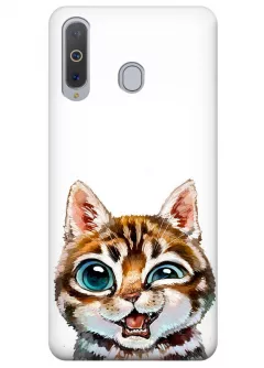 Чехол для Galaxy A8s - Эмодзи кот
