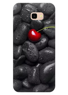 Чехол для Galaxy J4 Plus - Вишня на камнях