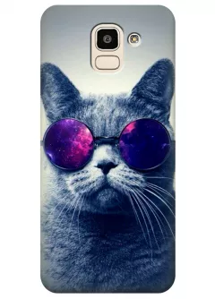 Чехол для Galaxy J6 - Кот в очках