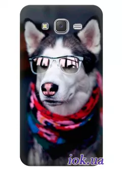 Чехол для Galaxy J3 2016 - Пес в очках