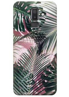 Чехол для Galaxy J8 - Пальмовые листья