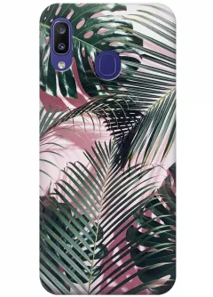 Чехол для Galaxy M10s - Пальмовые листья