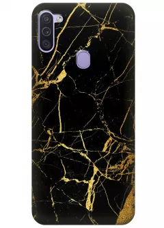 Чехол для Galaxy M11 - Золотой мрамор