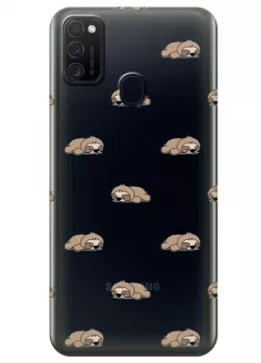Прозрачный чехол для Galaxy M21 - Спящие ленивцы