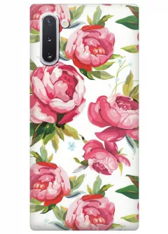 Чехол для Galaxy Note 10 - Розовые пионы