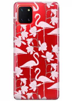 Чехол для Galaxy Note 10 Lite - Розовые фламинго
