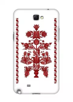 Купить красивый чехол для Samsung Galaxy Note 2 в виде украинской вышиванки
