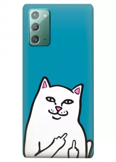 Чехол для Galaxy Note 20 - Кот с факами